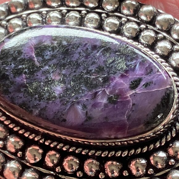 Western Styled Charoite Crystal Stone Jewelry Pendant - Picture 9 of 10